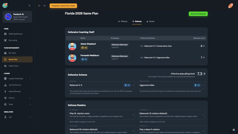 Football Coach: College Dynasty screenshot 1