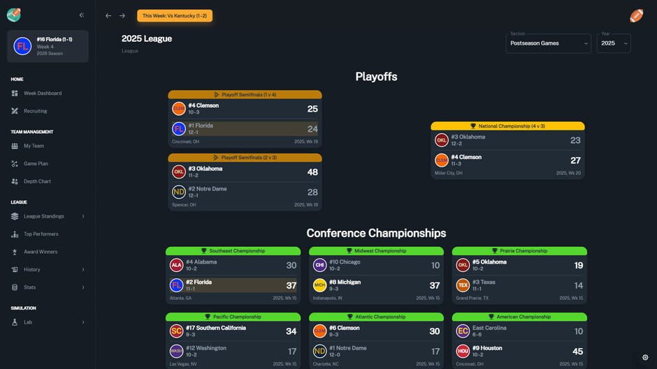 Football Coach: College Dynasty screenshot 11