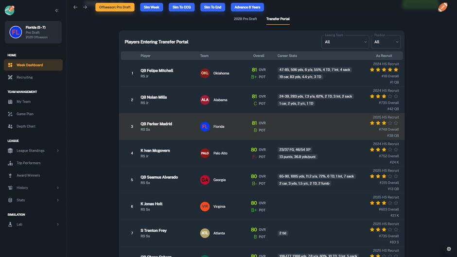 Football Coach: College Dynasty screenshot 13