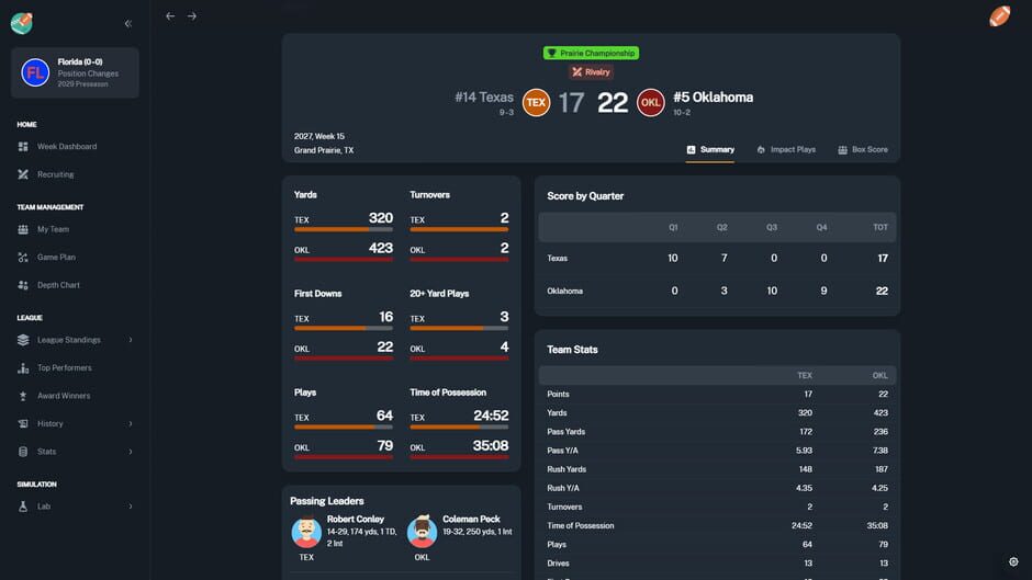 Football Coach: College Dynasty screenshot 3