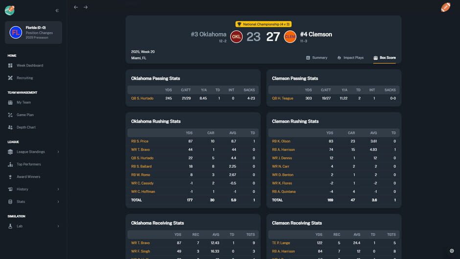 Football Coach: College Dynasty screenshot 5